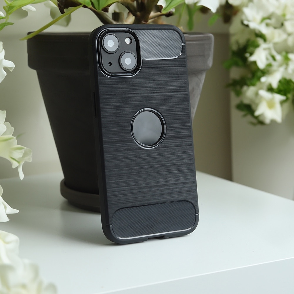 Husa de Protectie Compatibila cu APPLE iPhone 15 PRO MAX, Silicon, Rezistenta la socurilor, Negru Carbon