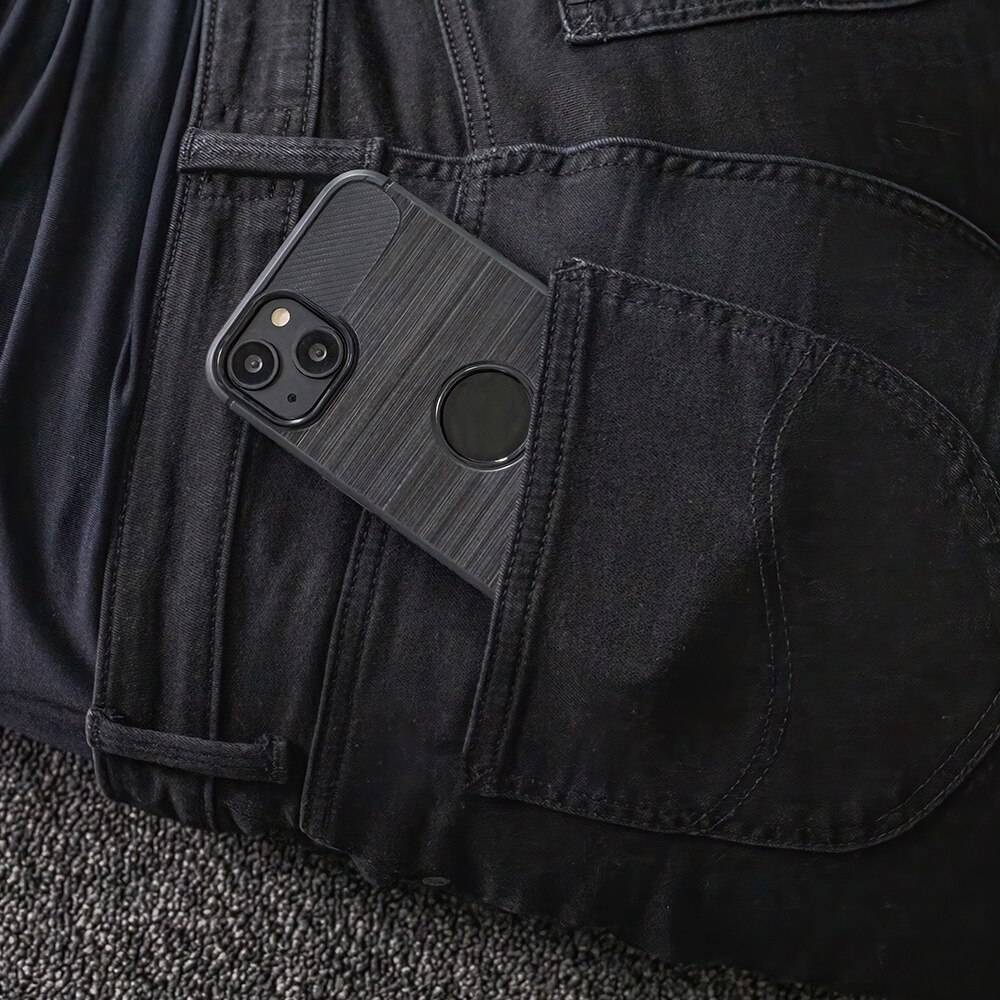 Husa de Protectie Compatibila cu APPLE iPhone 15 PRO MAX, Silicon, Rezistenta la socurilor, Negru Carbon