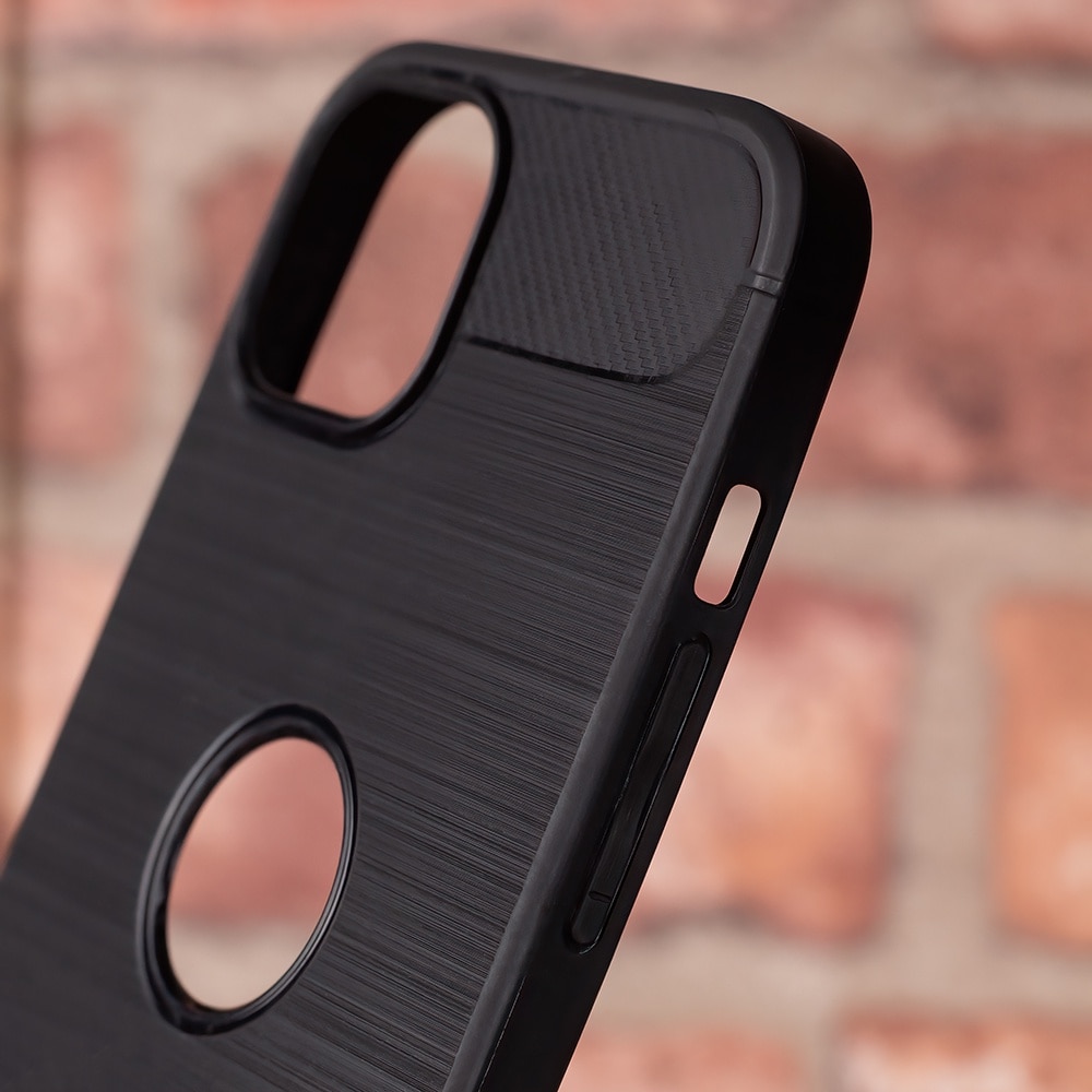 Husa de Protectie Compatibila cu APPLE iPhone 15 PRO MAX, Silicon, Rezistenta la socurilor, Negru Carbon
