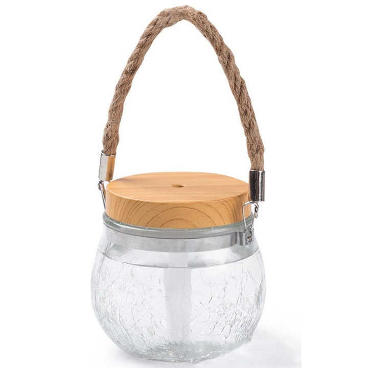 Párásító világítással, 8 LED, 2W, ABS, 400 ml, Átlátszó, ANDOWL QZJ987