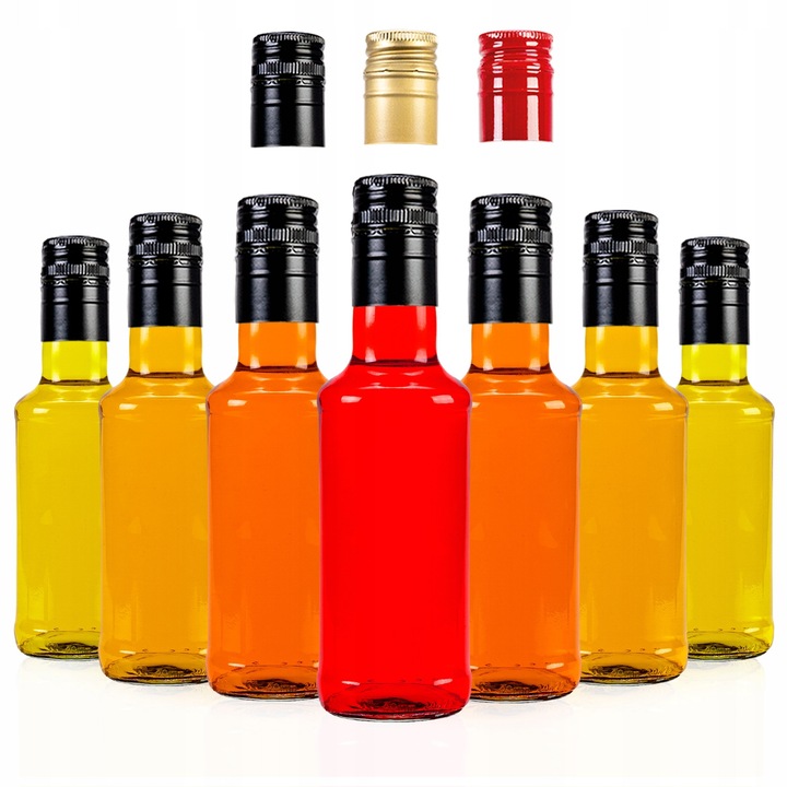 Set Sticla 200 ml Cu Capac, Superbutelki, Sticla, 200 ml, Productie De Inalta Calitate, Usor De Curatat, Durabil, Inaltime 17.5 cm, Latime 6 cm, Multicolor