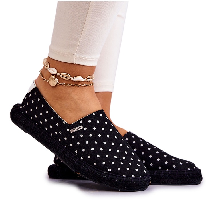 Дамски еспадрили, BIG STAR SHOES, Текстил, Черен, 41 EU