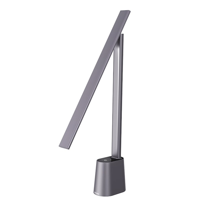 Lampa de birou Baseus Smart Eye DGZG-0G, reincarcabila, luminozitate ajustabila, 3 moduri temperatura culoare,senzor ambiental, touch, gri