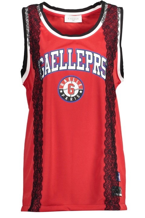 Női póló, GAELLE PARIS, 100% poliészter, piros, XS INTL, GBD11122SCAN