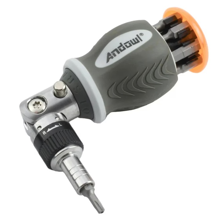 LS9904 mágneses csavarhúzó 8 cserélhető fejű klisé típusú mechanizmussal