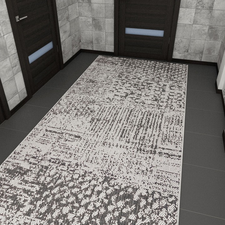 Traversa Antiderapanta, Home Vista, Flex 19197, Bej / Maro, 133x800 cm