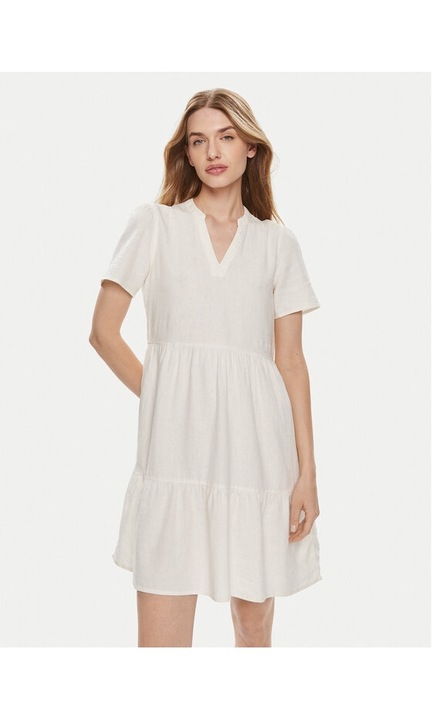 Рокля, Only, 88911, Лен/Вискоза, Бяла