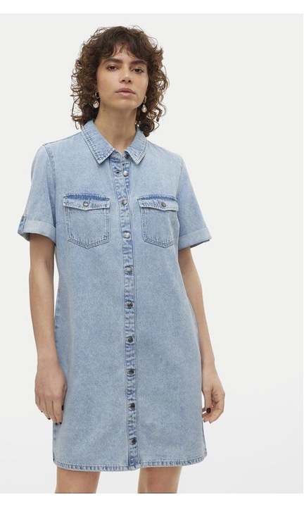 Női ruha, Vero Moda, 303786205, Kék, Pamut