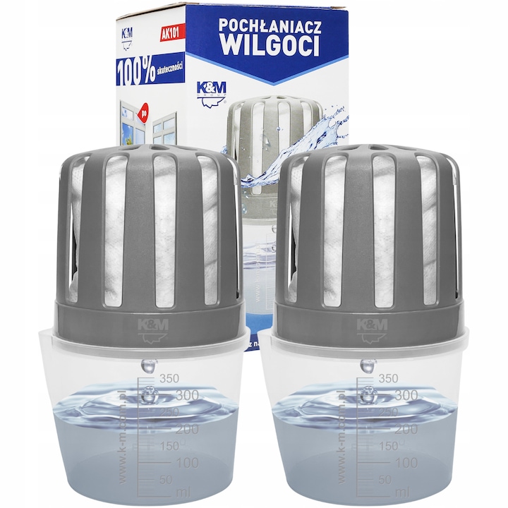 Set rezerve absorbant umiditate KM AK101.2, 4 bucati, 280g, pentru interior