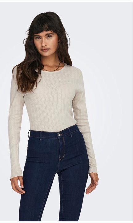 Bluza dama, Only, 87047, Bumbac, XL INTL, Bej