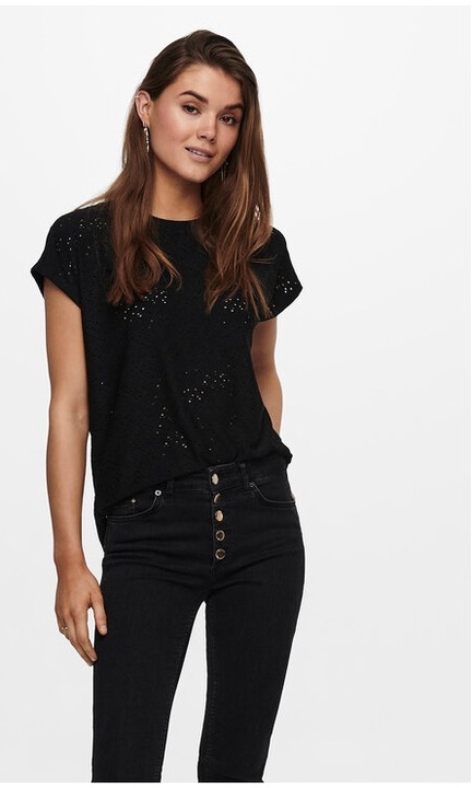 Дамска блуза, Only, 2284, Полиестер, Черна