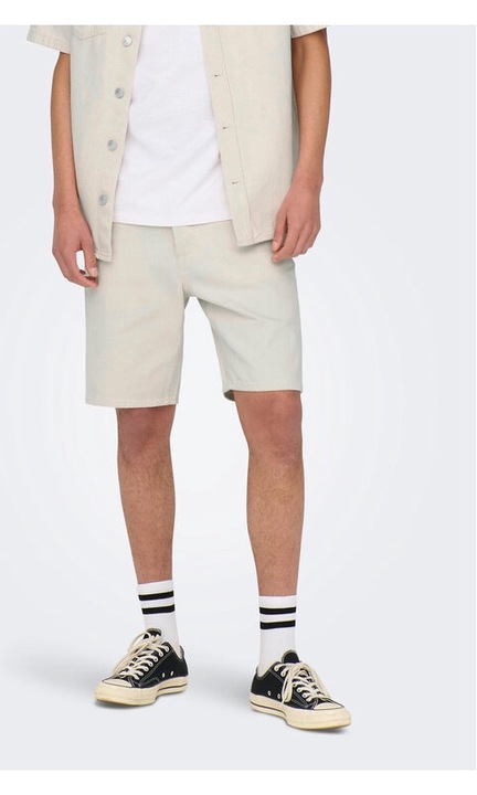 Férfi nadrág, Only & Sons, 60815, pamut, 2XL INTL, Ecru