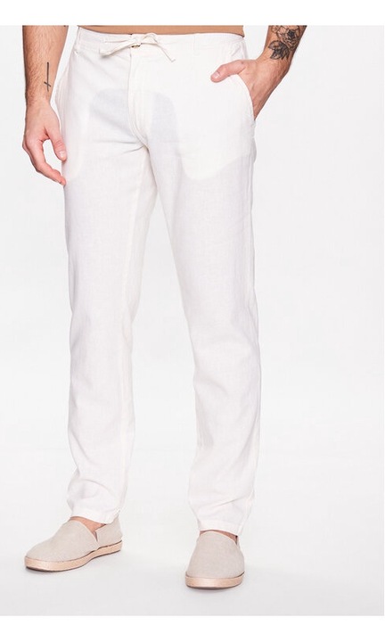 Pantaloni barbati, LINDBERGH, 70197, In/Bumbac, XL INTL, Alb