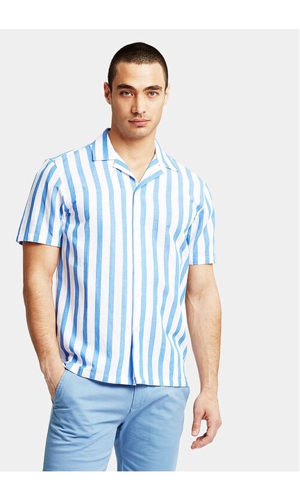 Férfi ing, LINDBERGH, 85266, pamut, kék