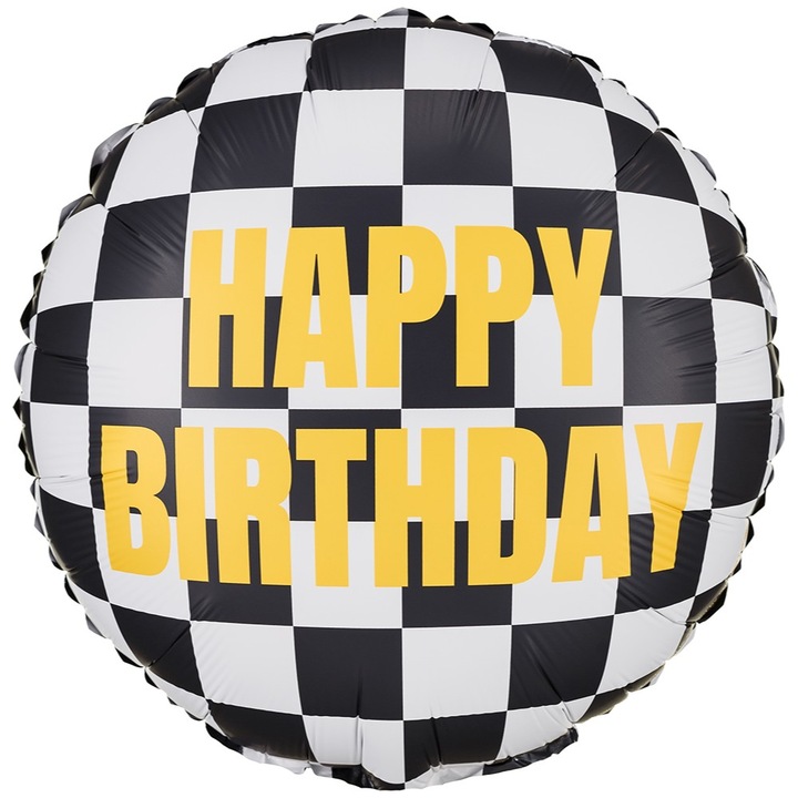 Balon Folie Happy Birthday Curse Masini 45cm FB220