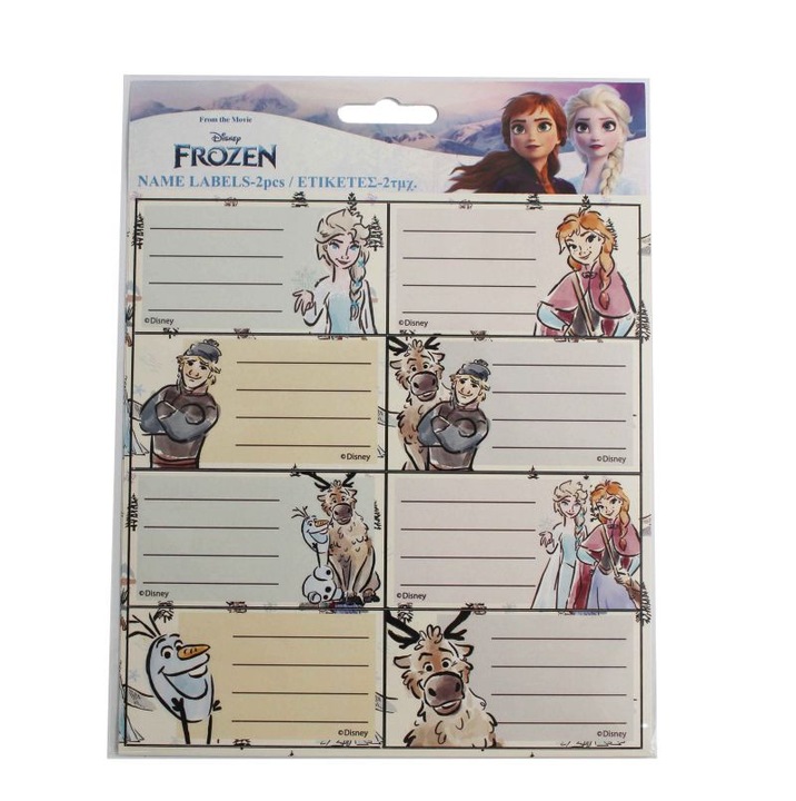 Etichete pentru caiet Frozen (16 bucati)