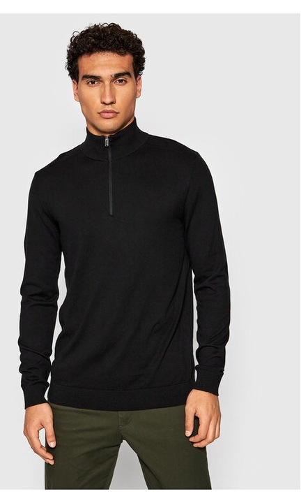 Pulover barbati, Selected Homme, 37222, Bumbac, 2XL INTL, Negru