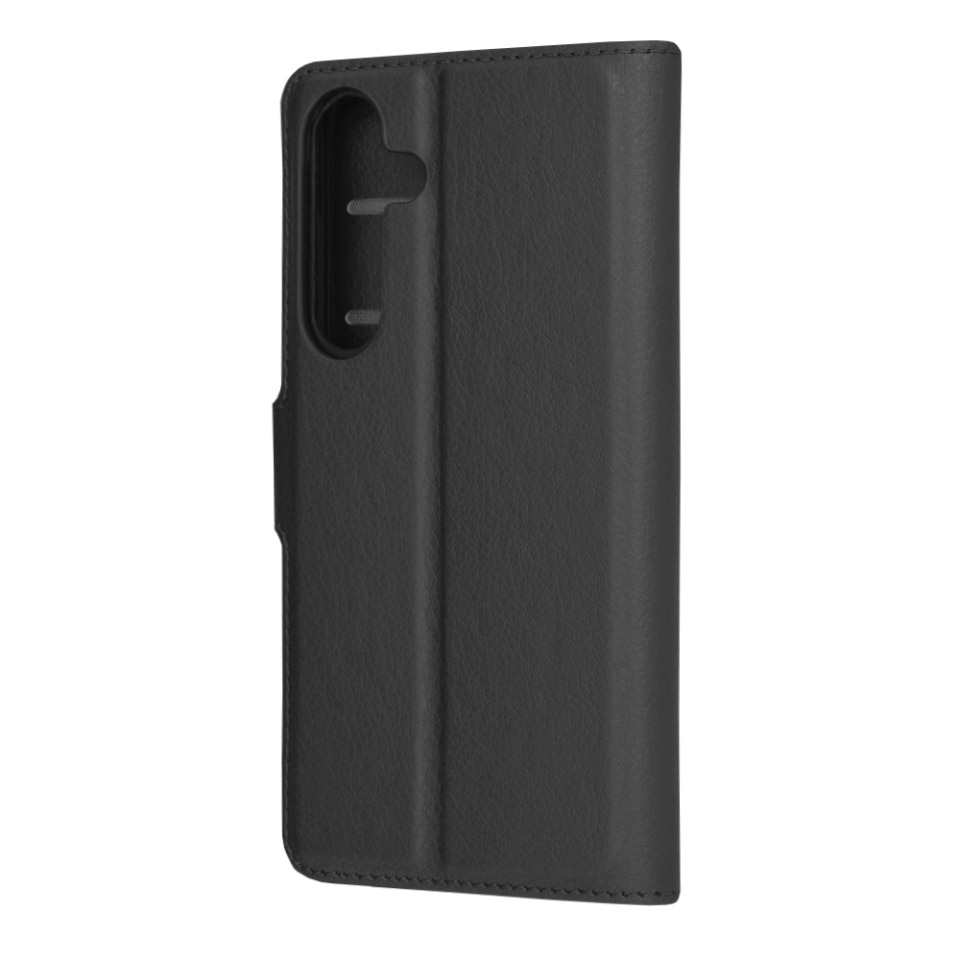 Husa pentru Samsung Galaxy S24 tip Carte, cu Portofel Interior, Finisaje Premium, SKYDDAR Leather Wallet - Negru