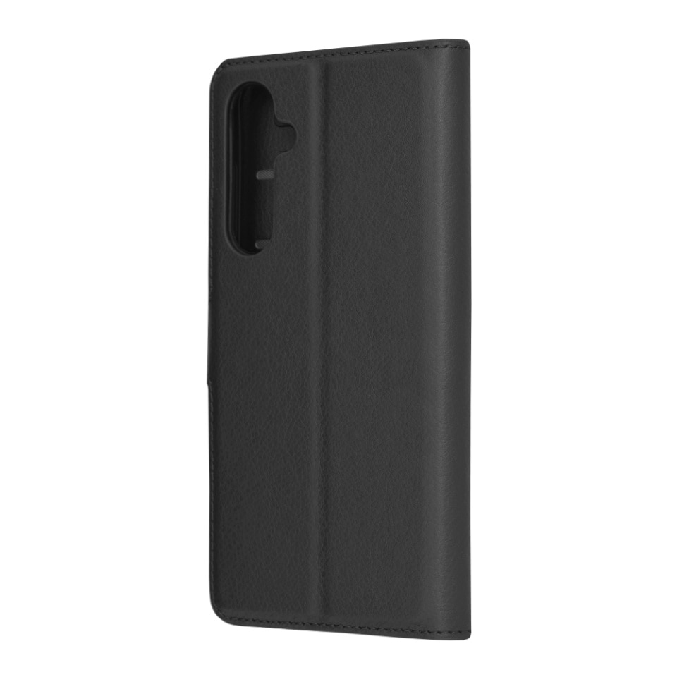 Husa pentru Samsung Galaxy A55 5G tip Carte, cu Portofel Interior, Finisaje Premium, SKYDDAR Leather Wallet - Negru