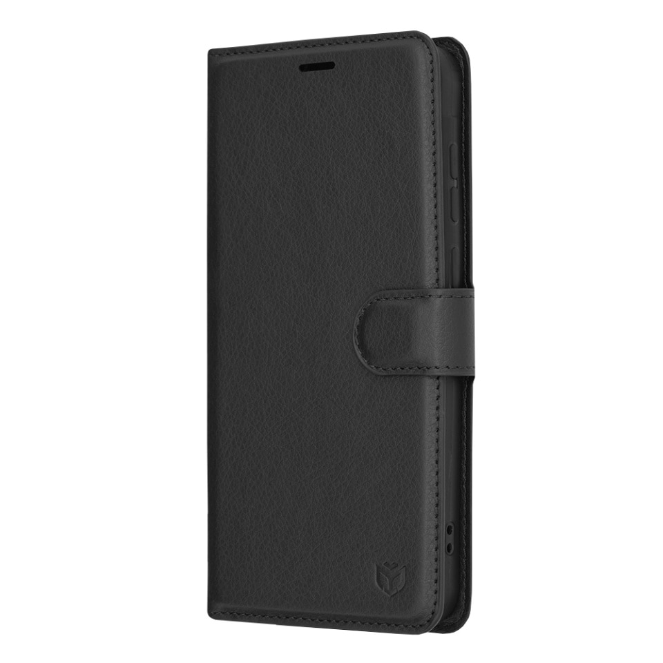 Husa pentru Samsung Galaxy A55 5G tip Carte, cu Portofel Interior, Finisaje Premium, SKYDDAR Leather Wallet - Negru