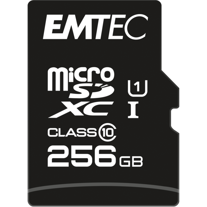 Карта с памет Emtec Elite Gold, 256GB, microSDXC, UHS-I U1, включен SD адаптер