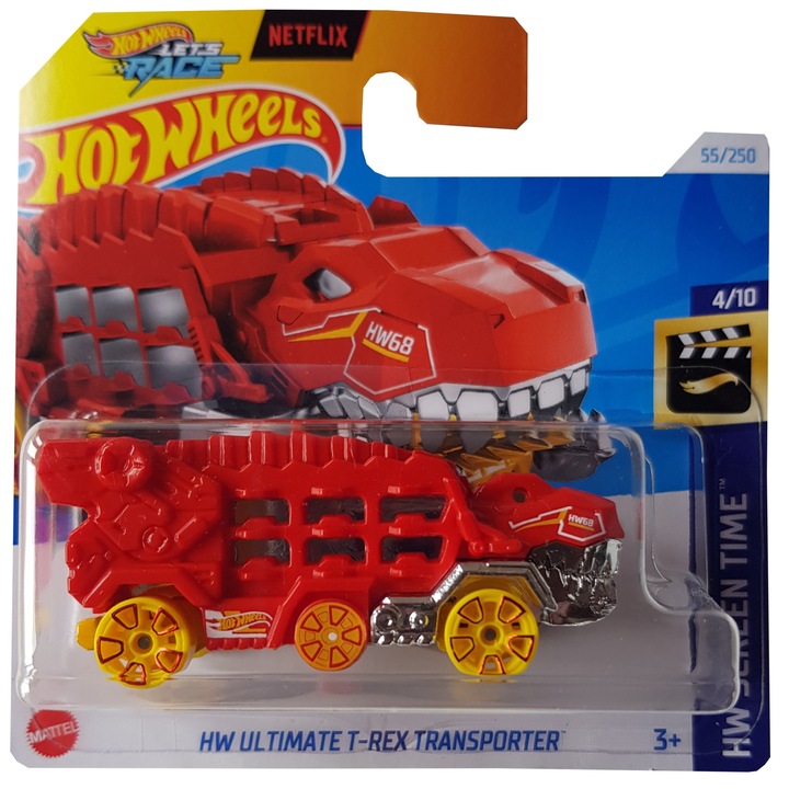 Masinuta metalica Hot Wheels, Hw Ultimate T-Rex Transporter, 1:64