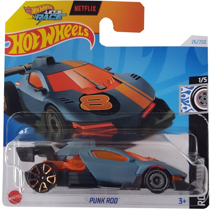 Masinuta metalica Hot Wheels, Punk Rod, 1:64