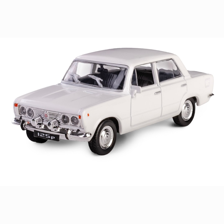 Fiat 125P fehér autó 1:43