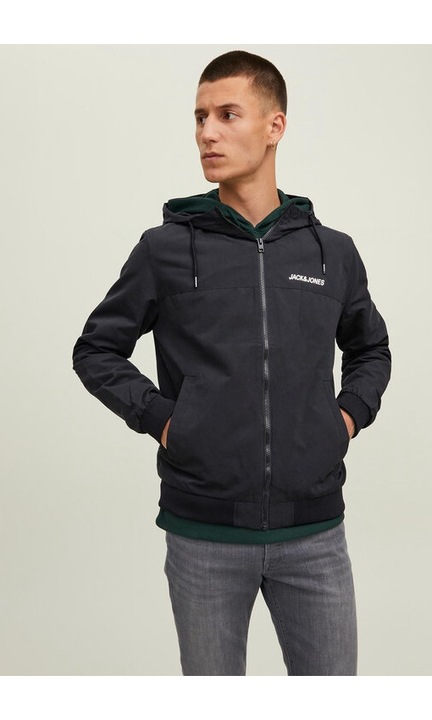 Geaca barbati, Jack & Jones, 03144, Poliester, 2XL INTL, Negru