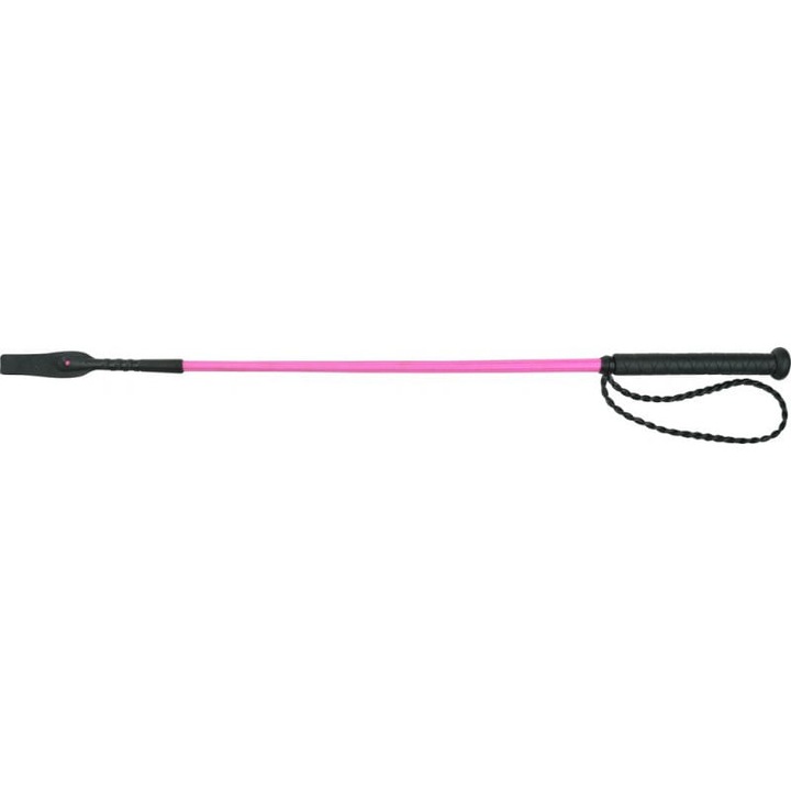 Bat pentru echitatie, Whip&Go Twist, Cauciuc, 65 cm, Roz