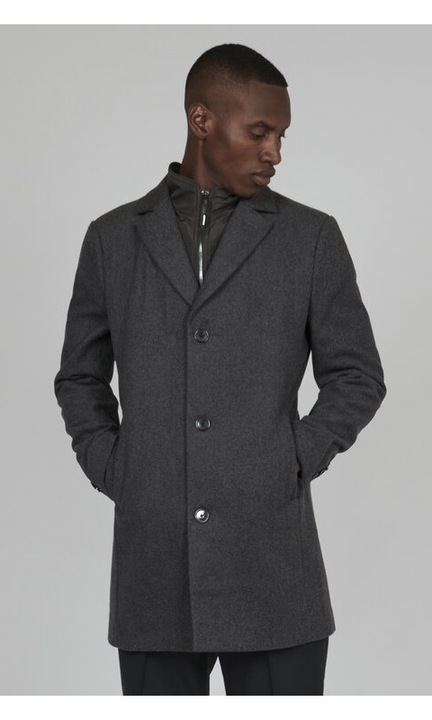 Palton barbati, Matinique, 90057, Lana, M INTL, Gri