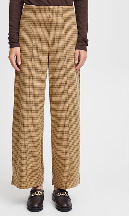 Pantaloni dama, ICHI, 75571, Poliester, Maro