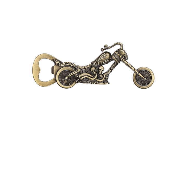 Motorkerékpár formájú sörnyitó, bronz, LKKCHER