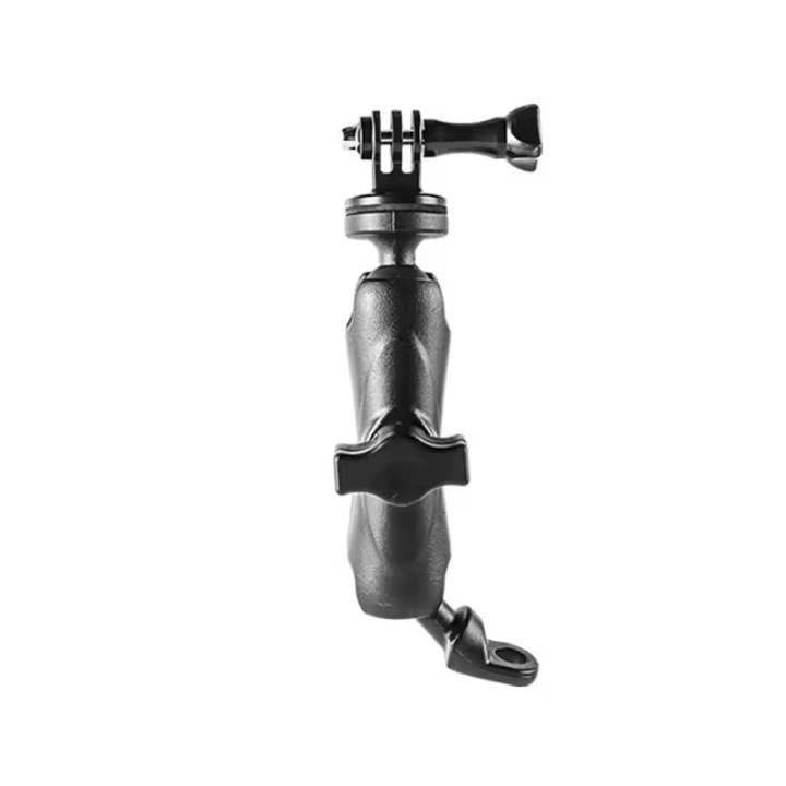 Стойка за камера за мотоциклет с огледало Съвместима с GoPro, insta360, SJcam, DJI Action, телефони, универсална, метална (360 градуса)