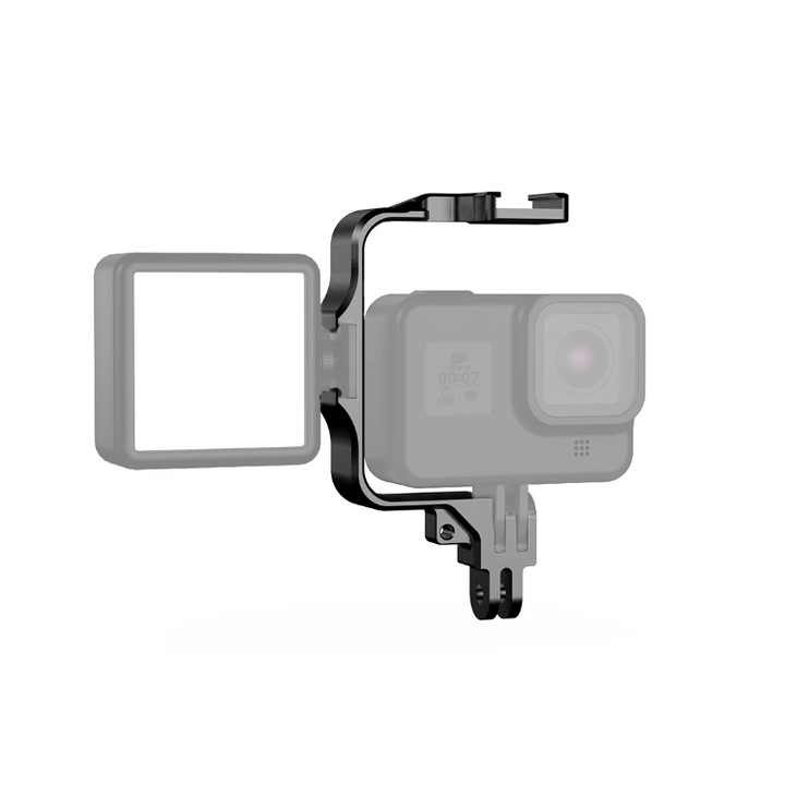 Скоба за монтиране на камера със светкавица/микрофон, GitUp адаптер, за камери GoPro Hero 1 2 3 + 4 5 6 7 8 9 10 11 12 Session Mini Max Fusion, insta360 One X Go, SJcam, DJI Action, Universal, Phone, System Catch