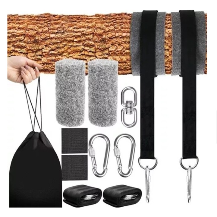 Комплект за сглобяване на хамак / люлка CLASStitude, лесен и издръжлив монтаж, максимално натоварване до 150 кг, черен