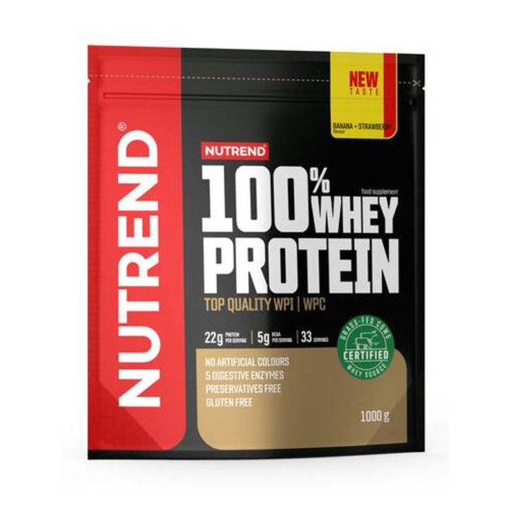 Nutrend 100% Whey Protein 1Kg Banane Capsuni