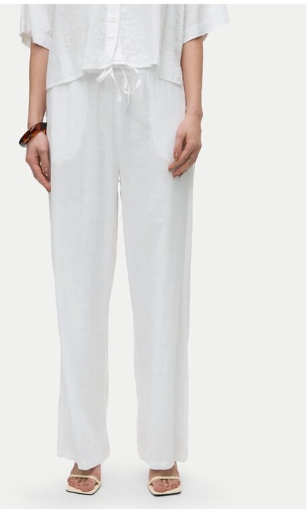 Női nadrág, Vero Moda, 33392, len/viszkóz, fehér