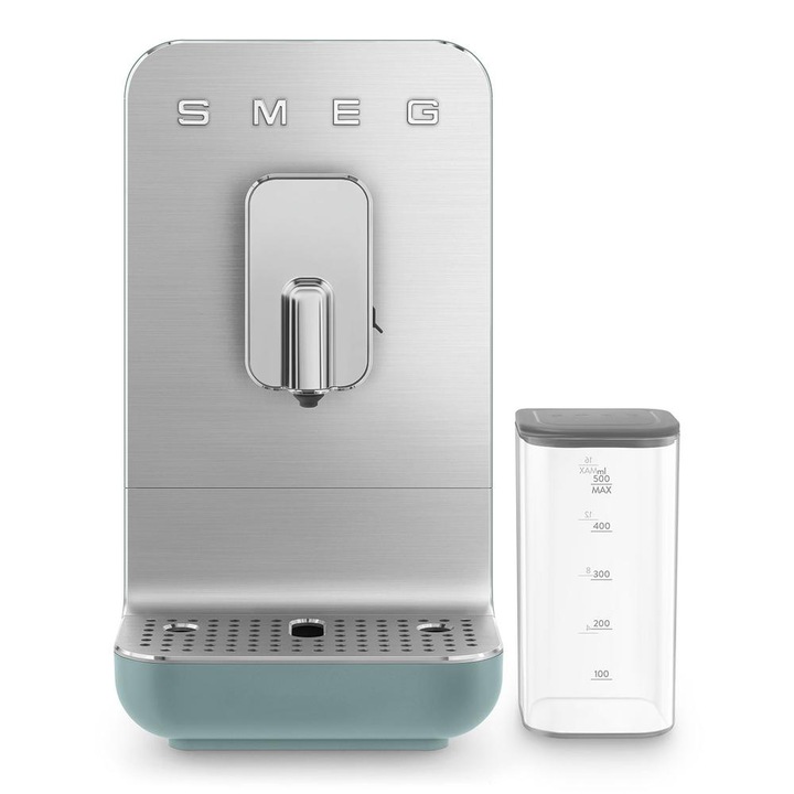 Espressor automat Smeg BCC13EGMEU cu sistem de lapte, retro, 19 bar, 1350 W, verde smarald