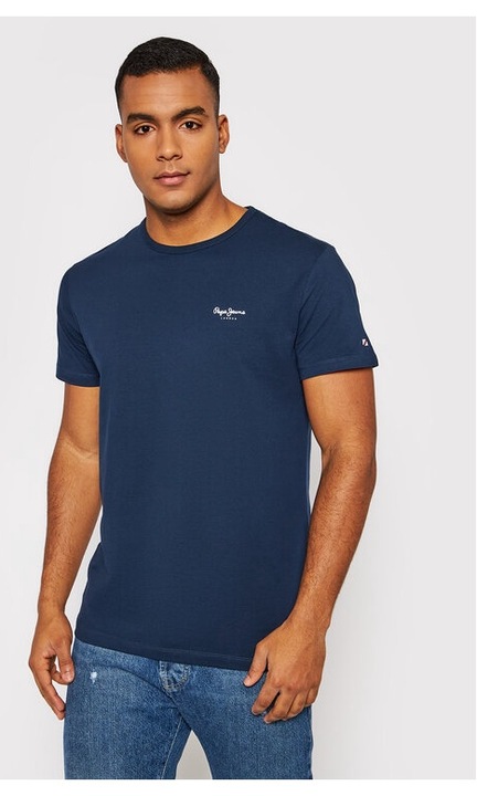Férfi póló, Pepe Jeans, 09274, pamut, XS INTL, sötétkék