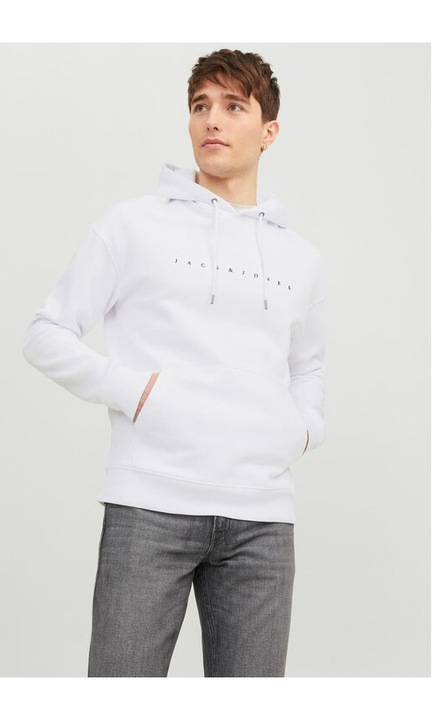 Bluza barbati, Jack & Jones, 4448, Poliester, Alb