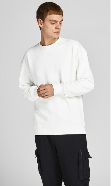 Bluza barbati, Jack & Jones, 92039, Bumbac/Poliester, Alb