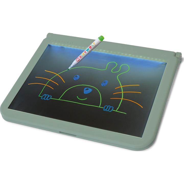 Tableta iluminata cu doua fete KIDYDRAW-PRO, verde