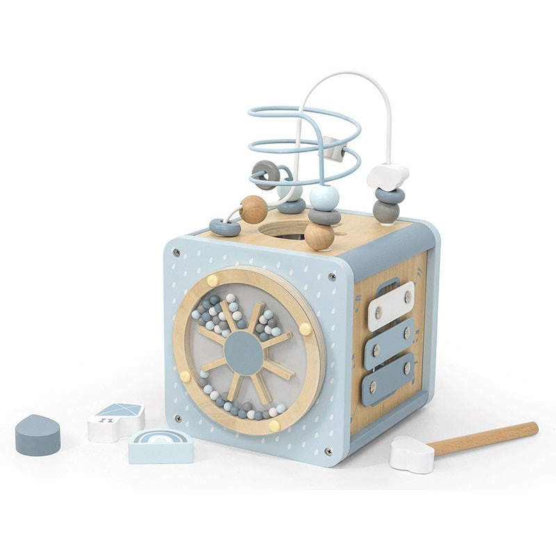 Jucarie din lemn Label Label, Cub, albastru