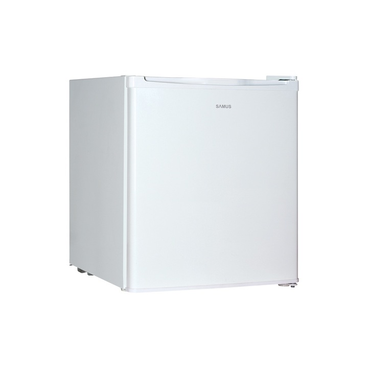 Hűtő-Minibár Samus SW064E, 41 L, E energiaosztály, Állítható termosztát, Megfordítható ajtó, Fehér