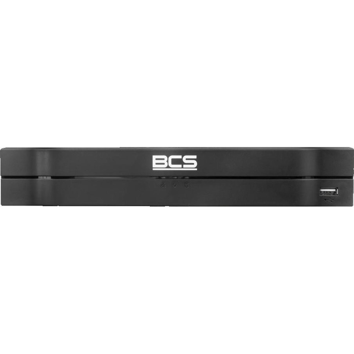Sistem DVR BCS Line BCS-L-NVR0401-4KE-4P, 4 canale, negru