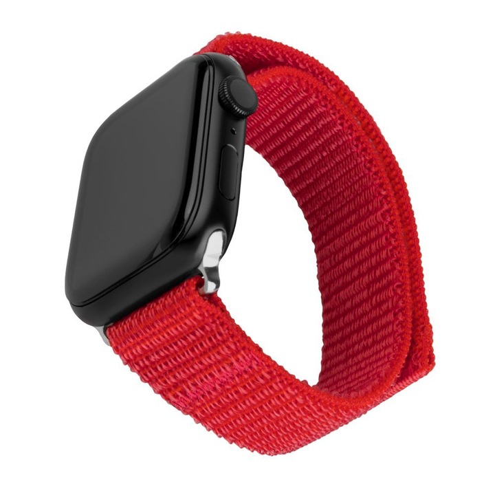 FIXED nylon sportos óraszíj Apple Watch Ultra 49mm-es okosórához, piros FIXNST2-1029-RD, 245104, Okosóra kiegészítő