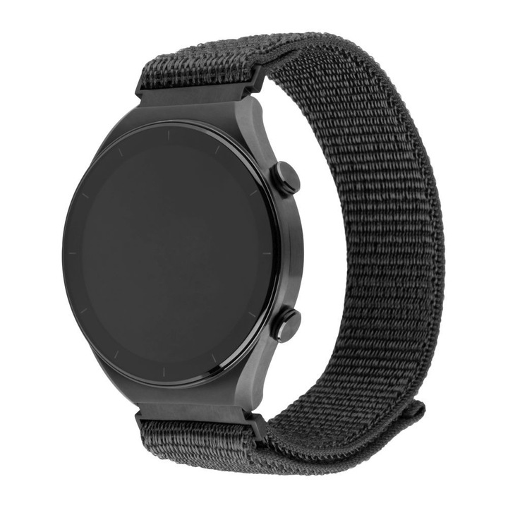 FIXED nylon sportos óraszíj gyorskioldással 22mm-es okosórához, sötétszürke FIXNST2-22mm-GR, 245117, Okosóra kiegészítő