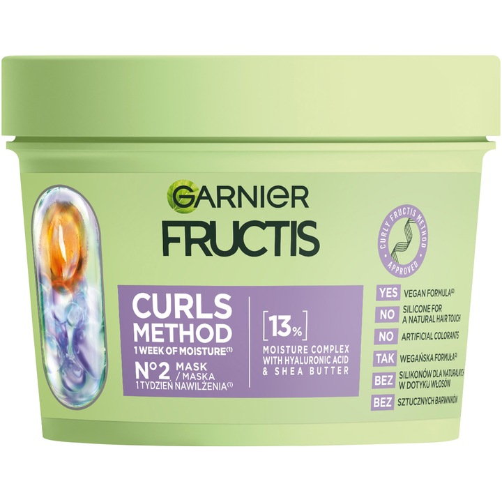 Маска за коса Garnier Fructis Curls Method, 370 мл
