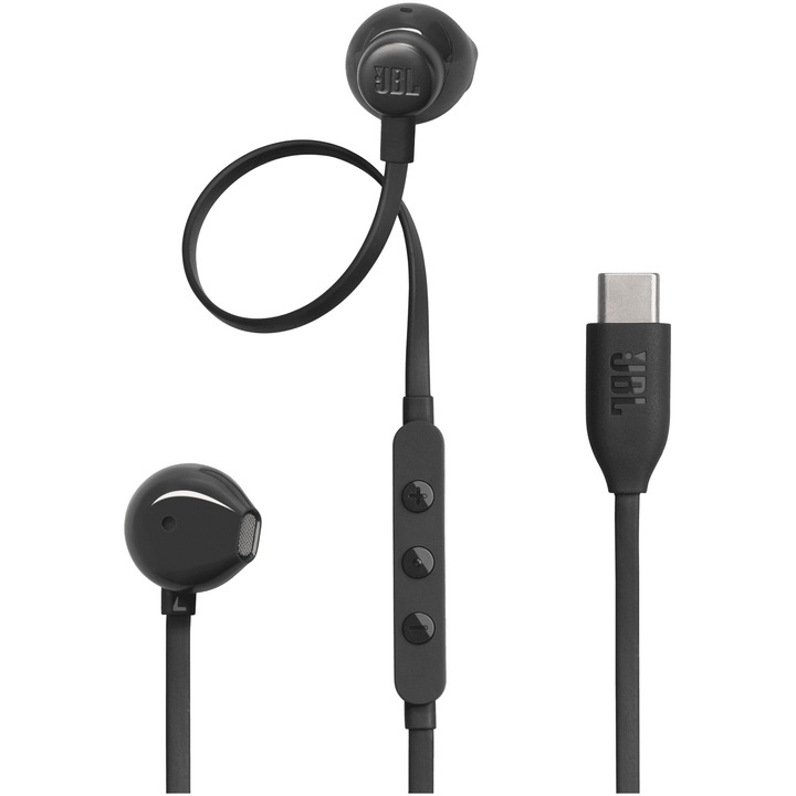 JBL T 305 C Vezetékes USB C fülhallgató, fekete